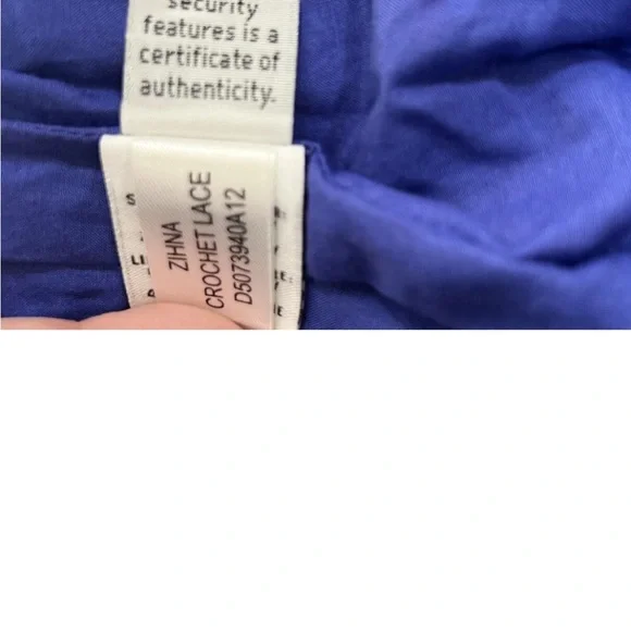 Diane Von Furstenberg Blue Zihna Crochet Lace Sleeveless Dress size 8 Designer - Picture 7 of 9